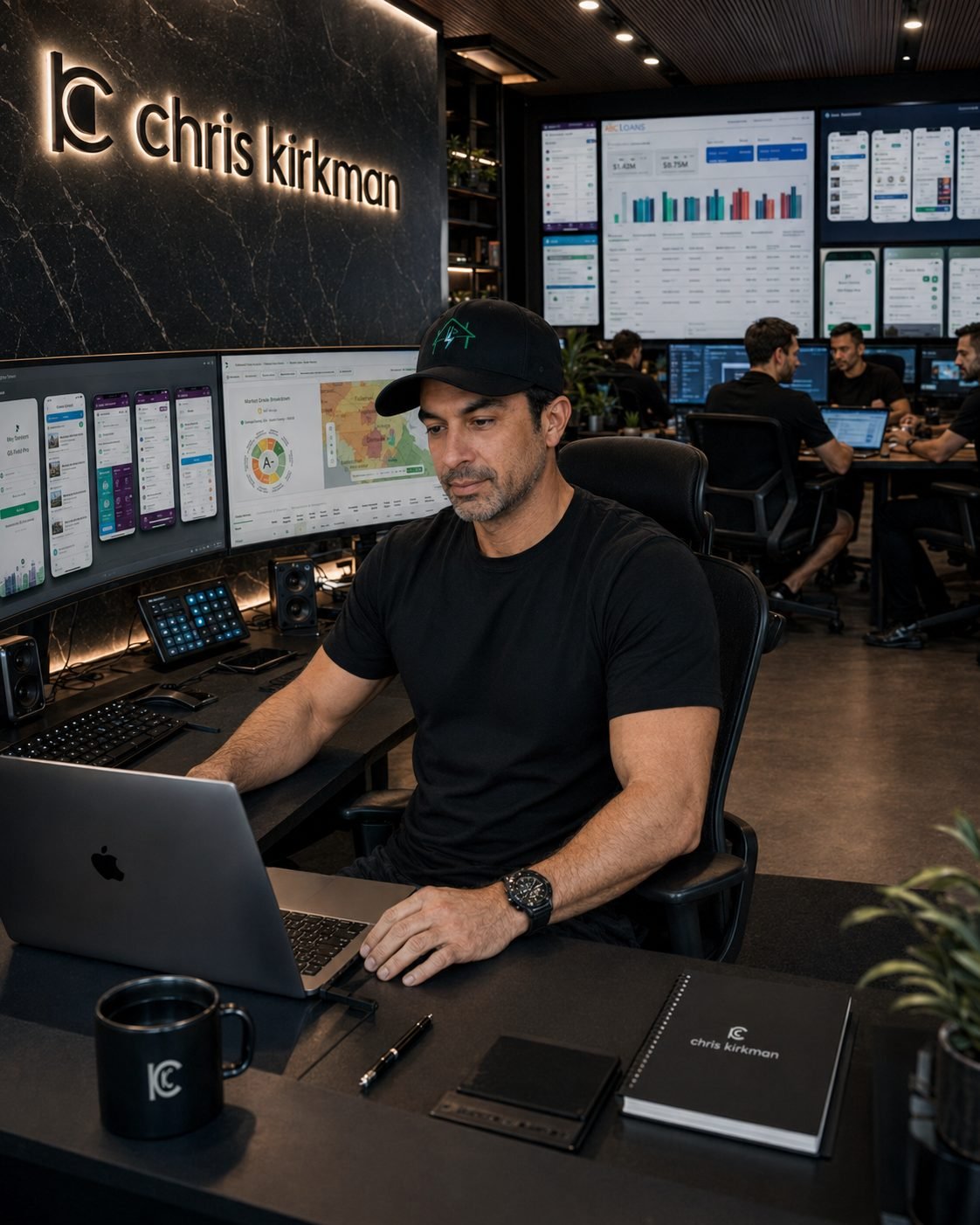 Chris Kirkman at his command center