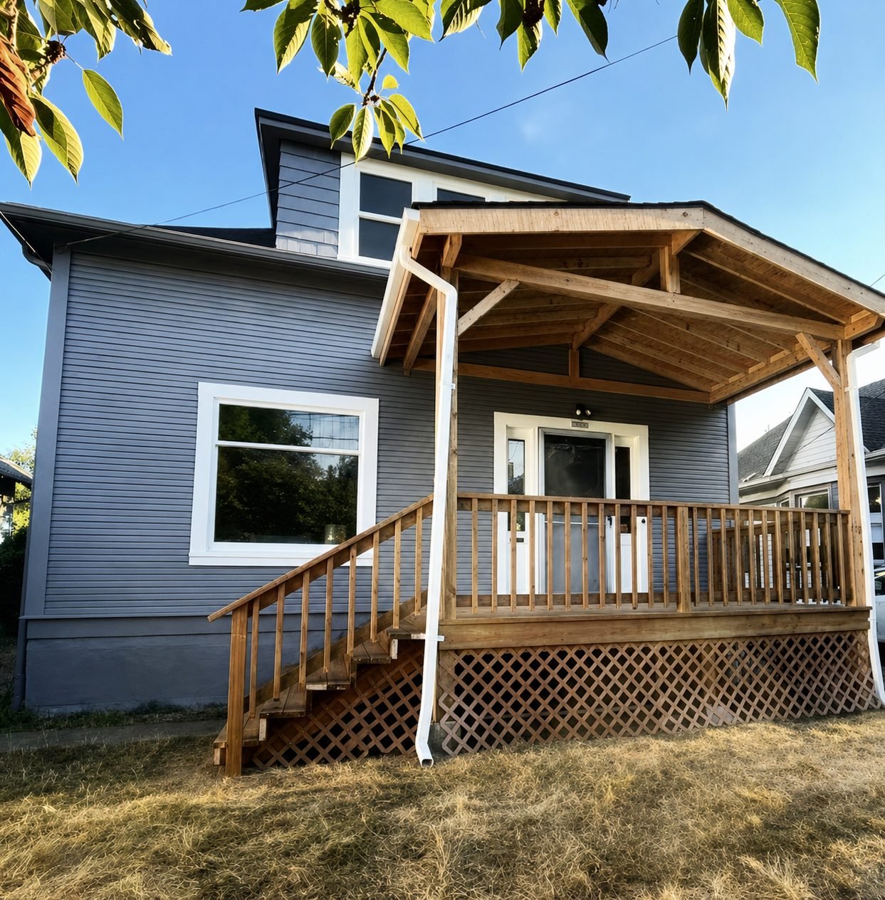 A renovated Portland home with a new covered porch